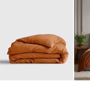 Quince European Linen Duvet Full/Queen Terracotta